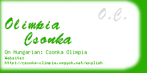olimpia csonka business card